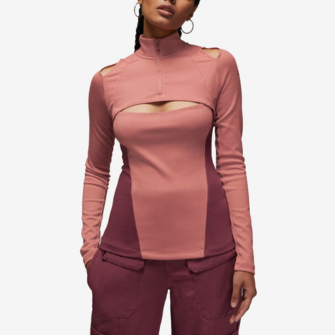 Wmns 1/4-Zip Long-Sleeve Top | DV1255-689