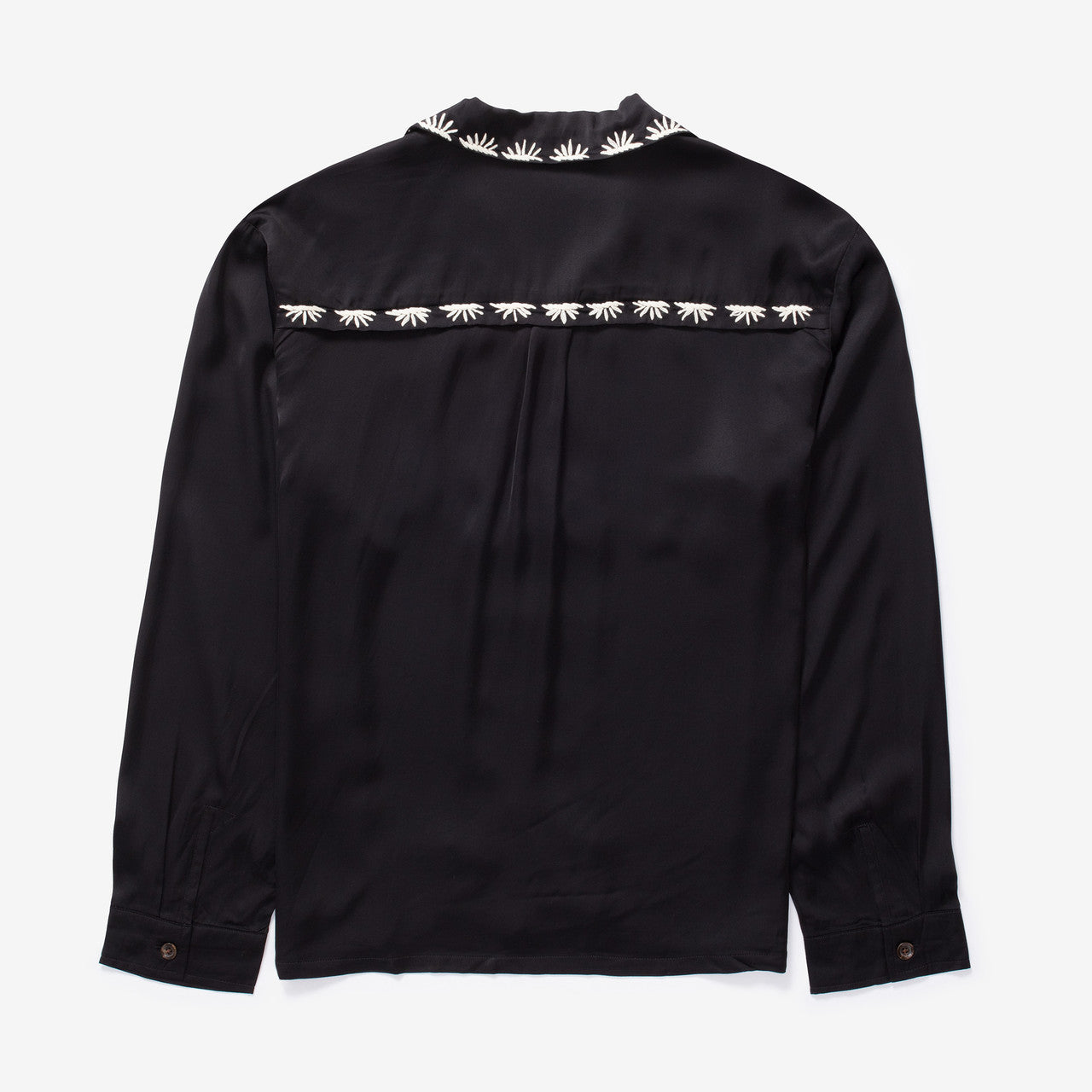 Palm Stitch Long Sleeve Button Up | HTG240330-BLA