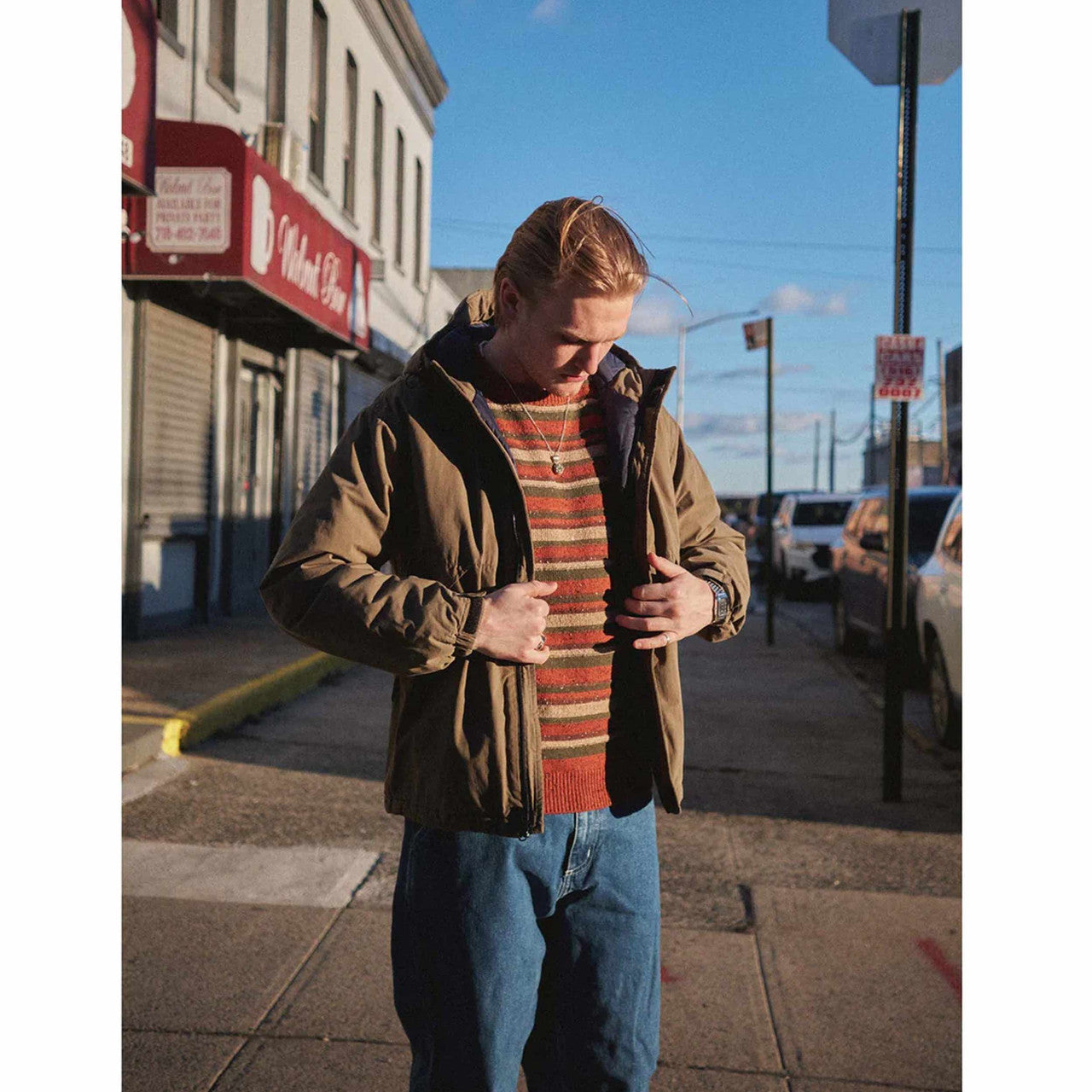 Fulton Poplin Jacket | OTON694-OLV