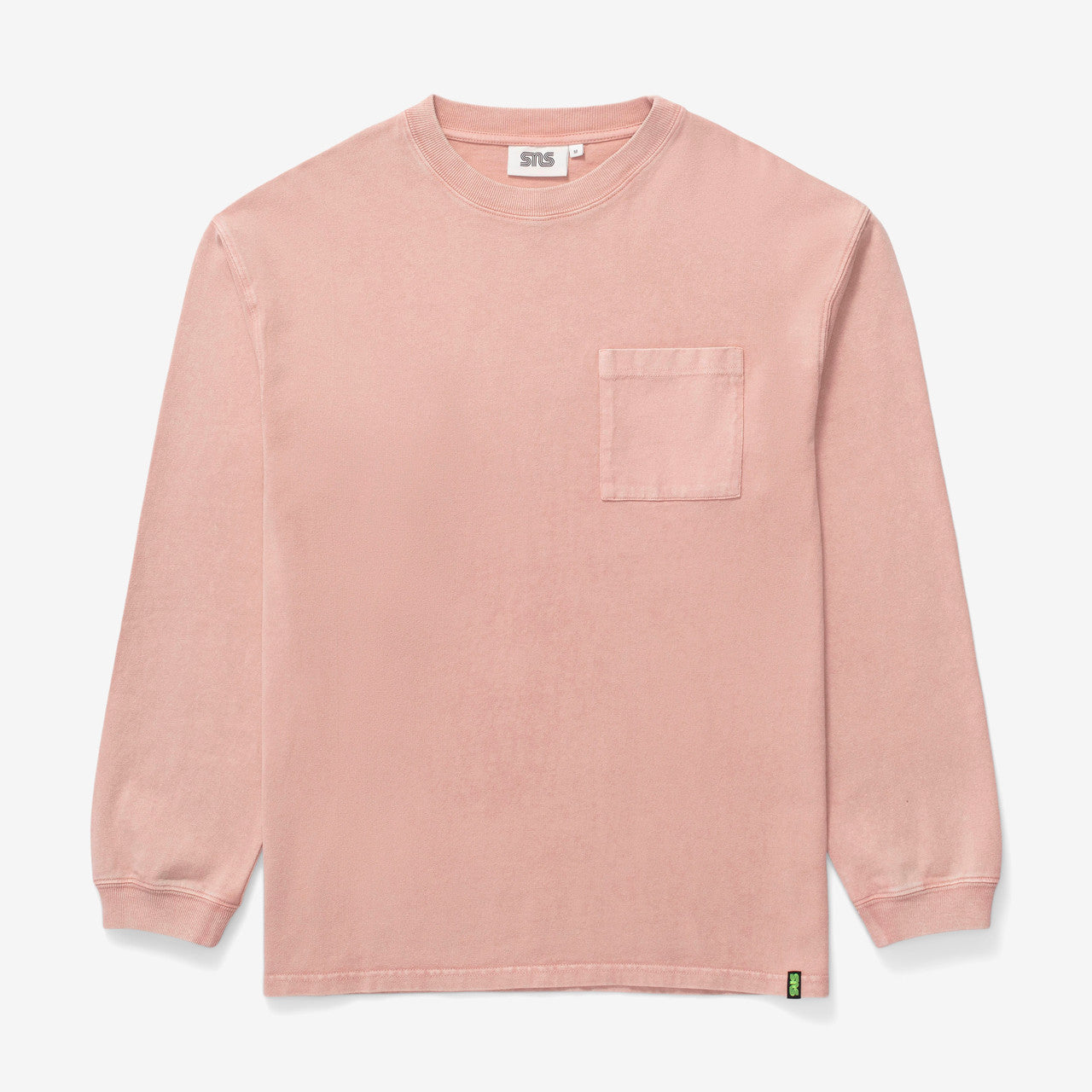 Washed Long Sleeve Pocket Tee | SNS-105001