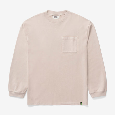 Washed Long Sleeve Pocket Tee | SNS-1193-0200