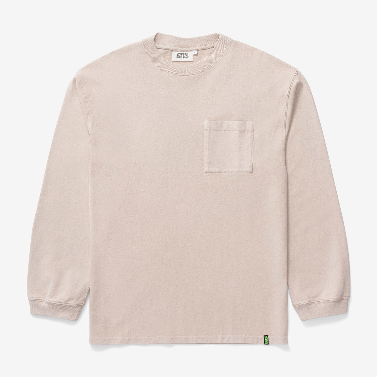 Washed Long Sleeve Pocket Tee | SNS-1193-0200