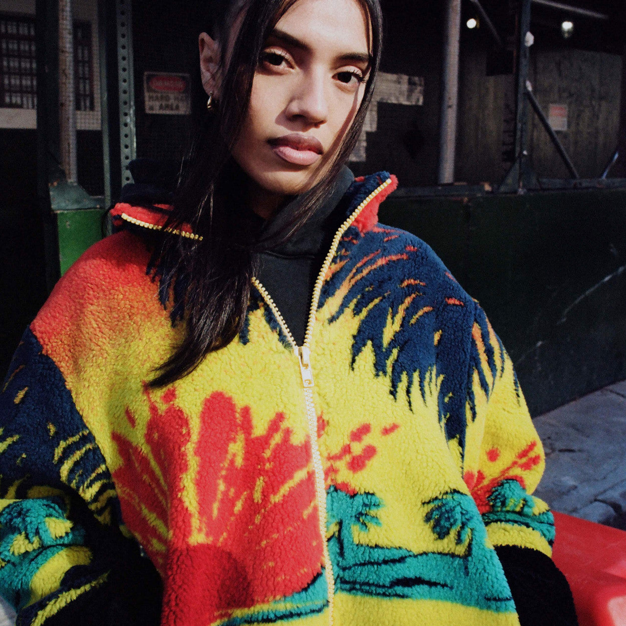 Palm Tree Fleece Jacket | SNS-3408-2600