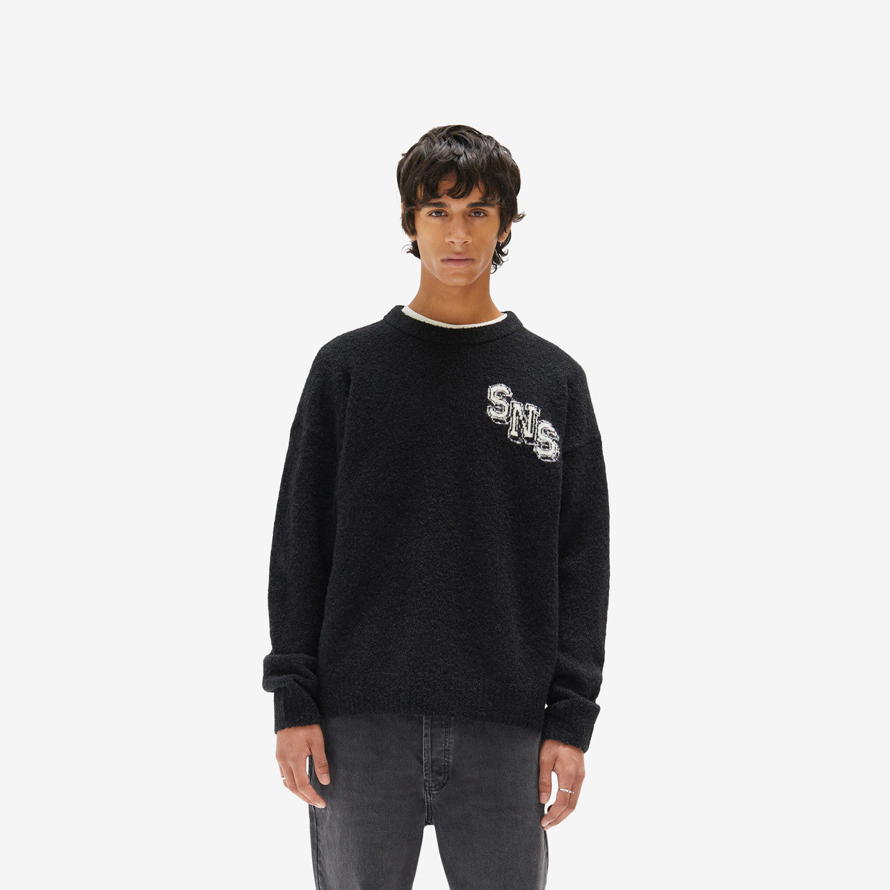 Boucle Knit Crewneck | SNS-3720-0100