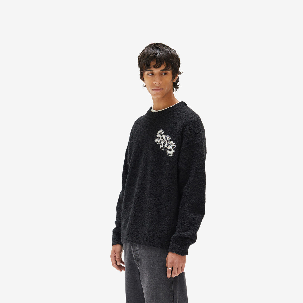 Boucle Knit Crewneck | SNS-3720-0100