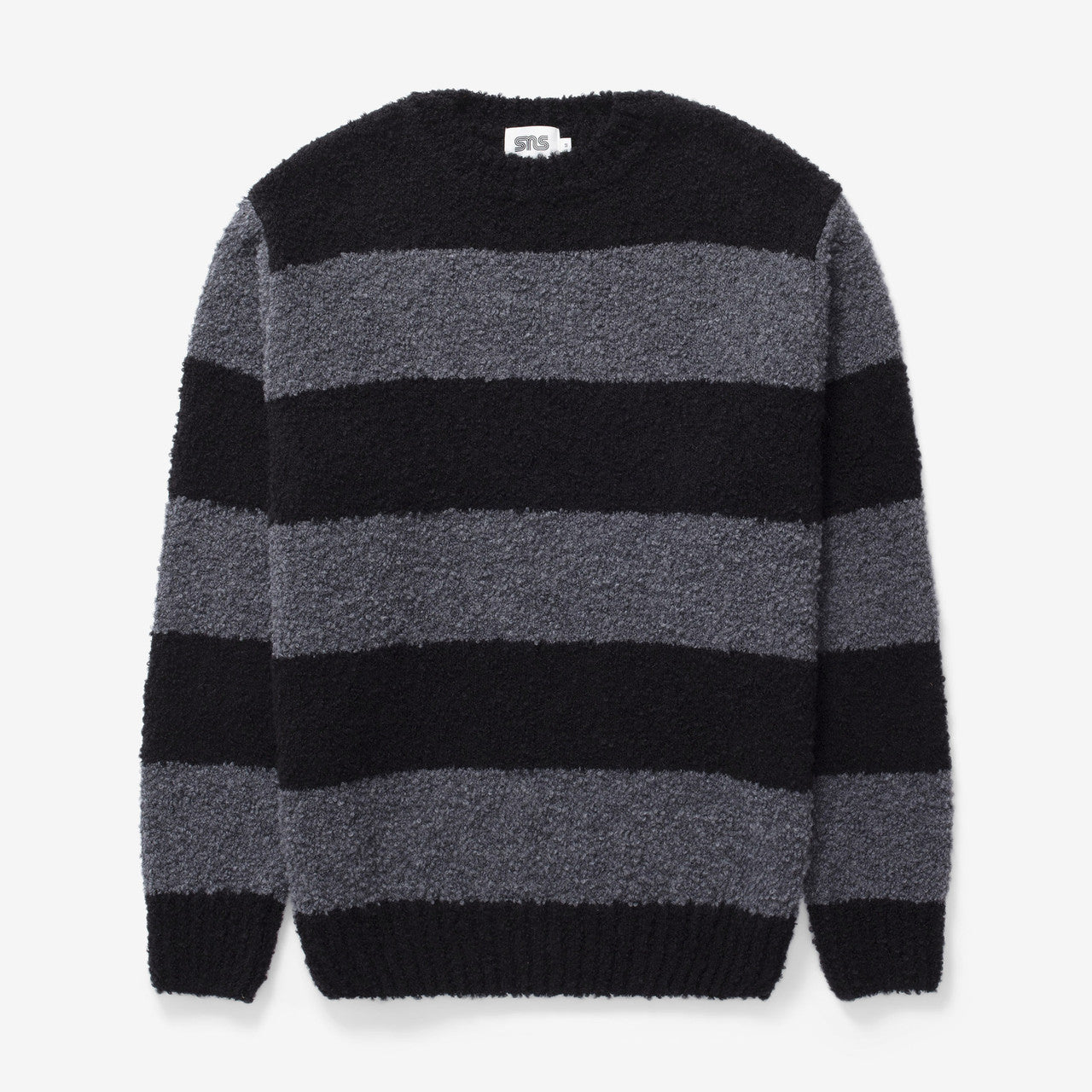 Striped Boucle Knit Crewneck | SNS-3720-5700