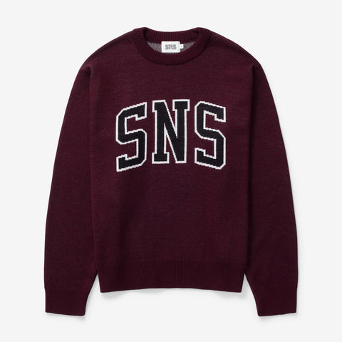 Collegiate Logo Knit Crewneck | SNS-3723-0200