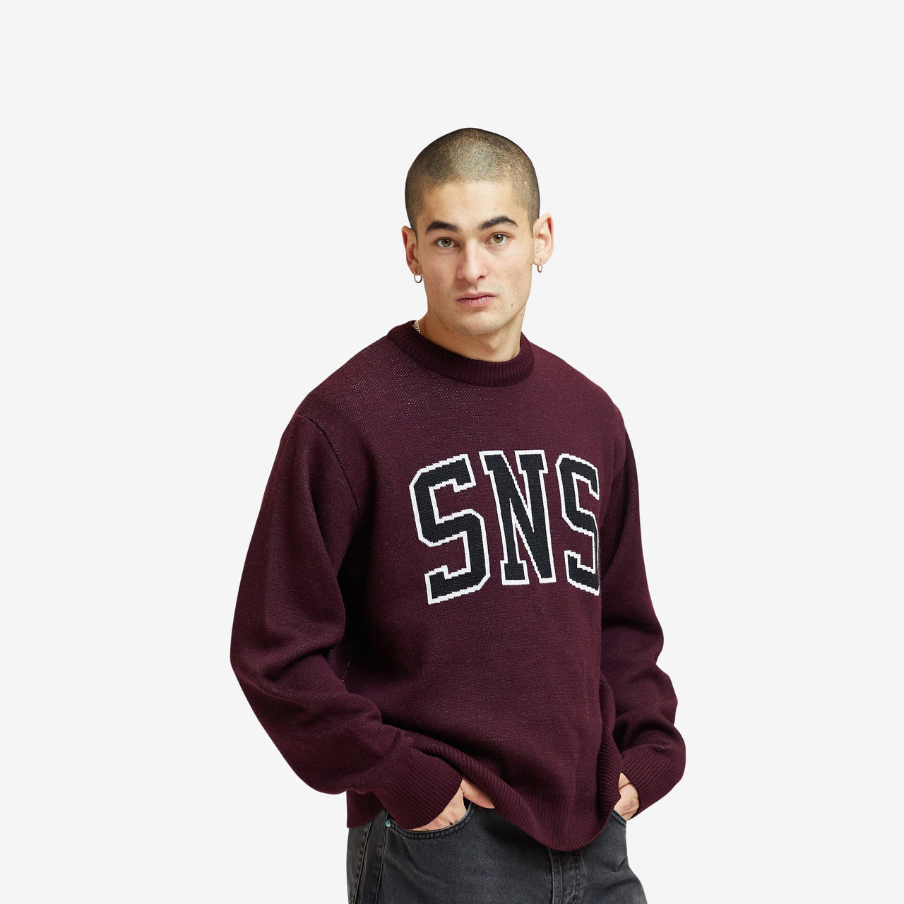 Collegiate Logo Knit Crewneck | SNS-3723-0200