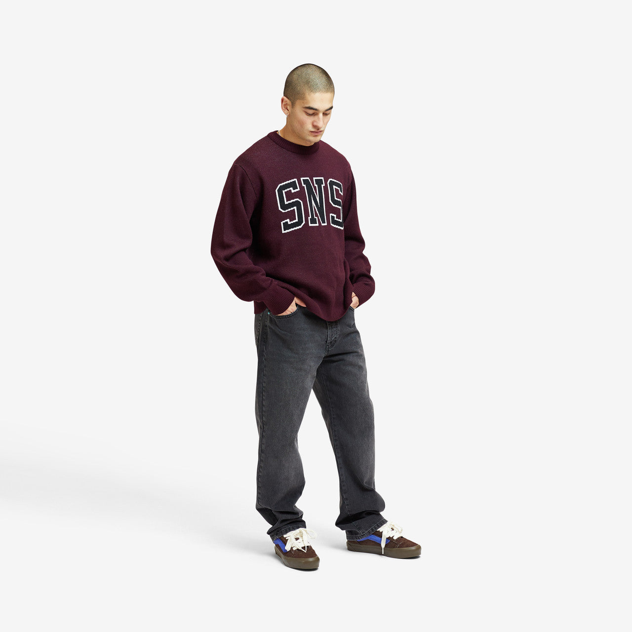 Collegiate Logo Knit Crewneck | SNS-3723-0200