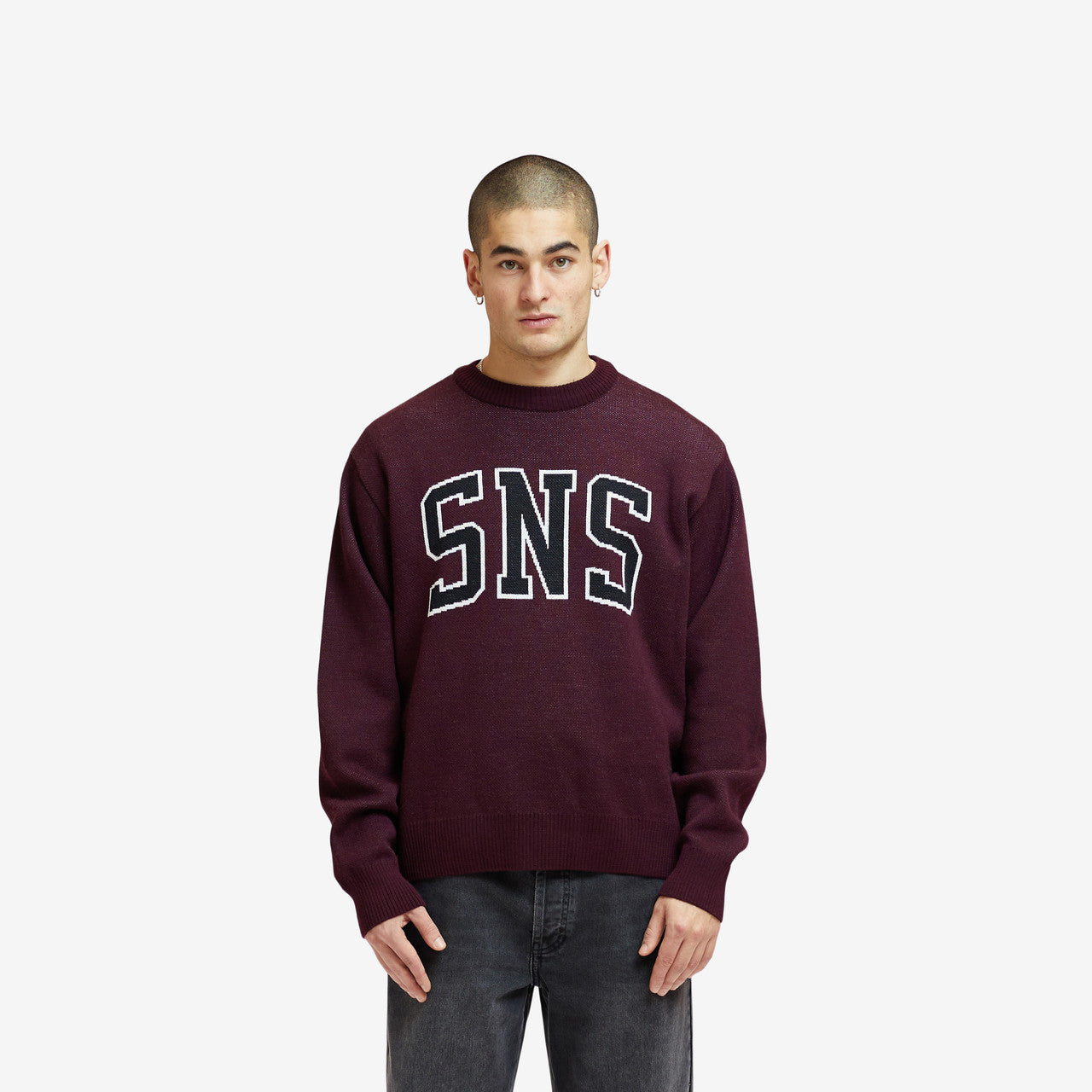 Collegiate Logo Knit Crewneck | SNS-3723-0200