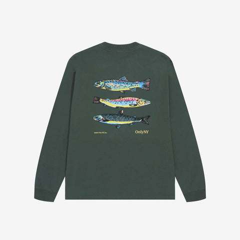 Trout Stack Long Sleeve T-Shirt | TEON810-OLV