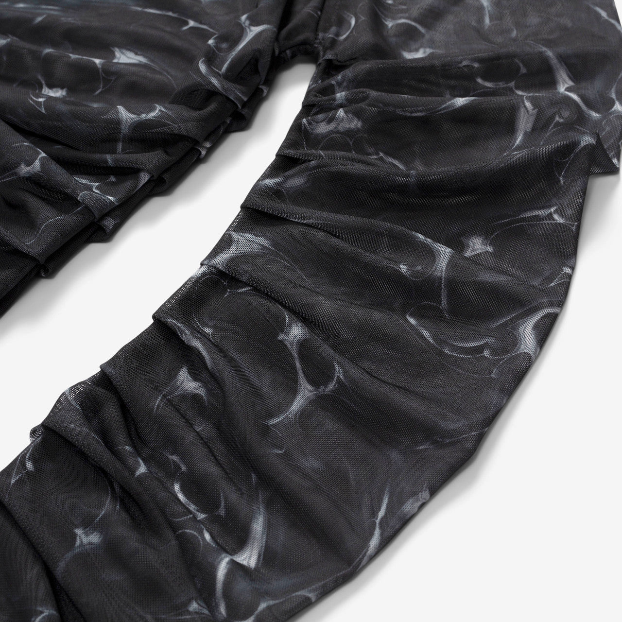 Wmns Printed Mesh Plated Long Sleeve | W-131217-SILVER