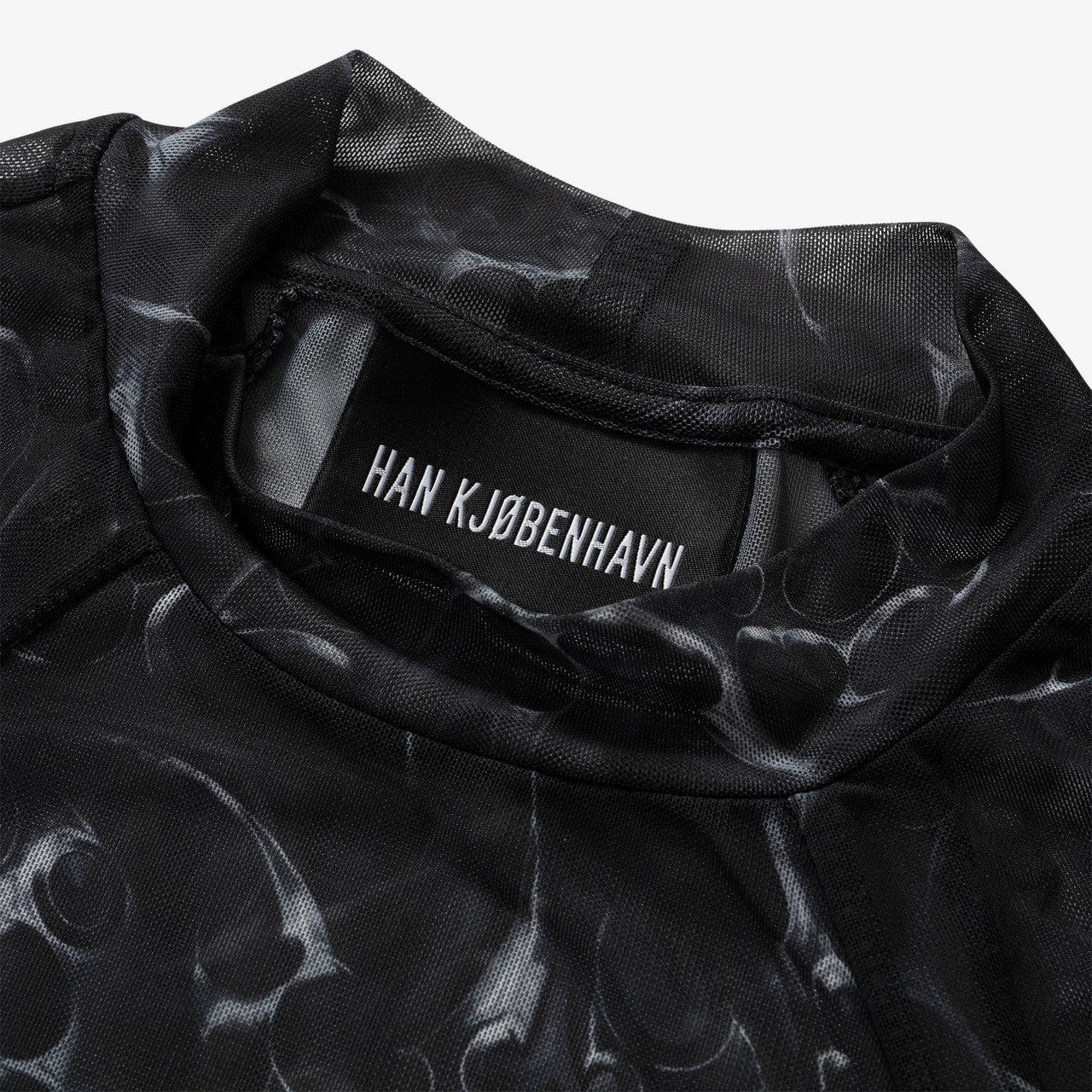 Wmns Printed Mesh Pleated Long Dress | W-131223-SILVER