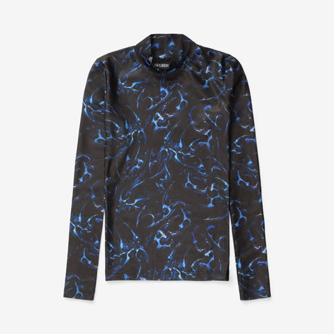 Wmns Tribal Stretch Turtleneck Long Sleeve | W-132287-BLUE