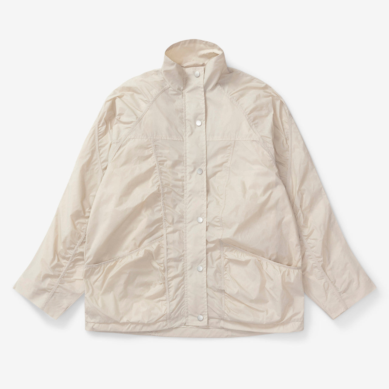 Wmns Nylon Windbreaker Midi Jacket | W-132527-SAND
