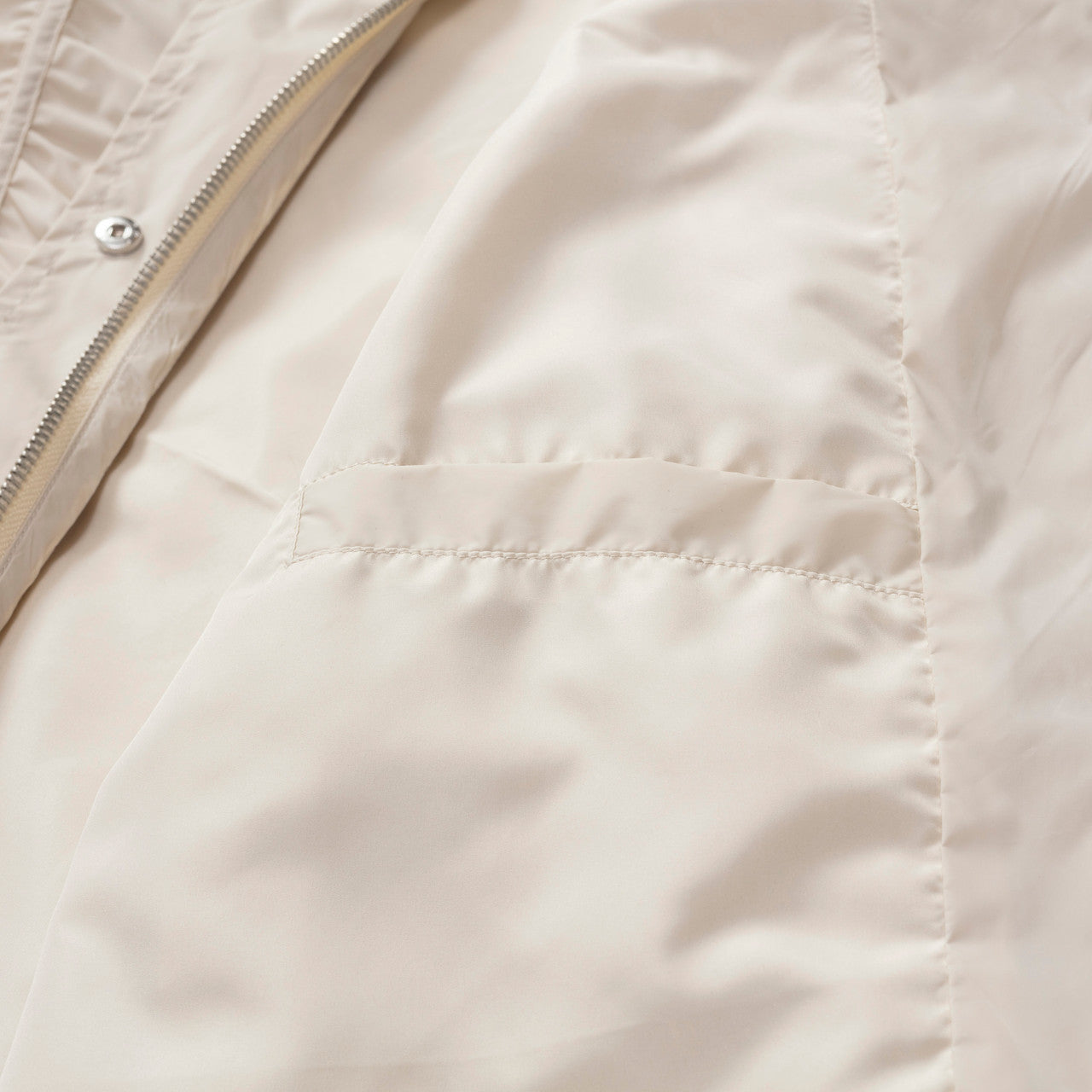 Wmns Nylon Windbreaker Midi Jacket | W-132527-SAND