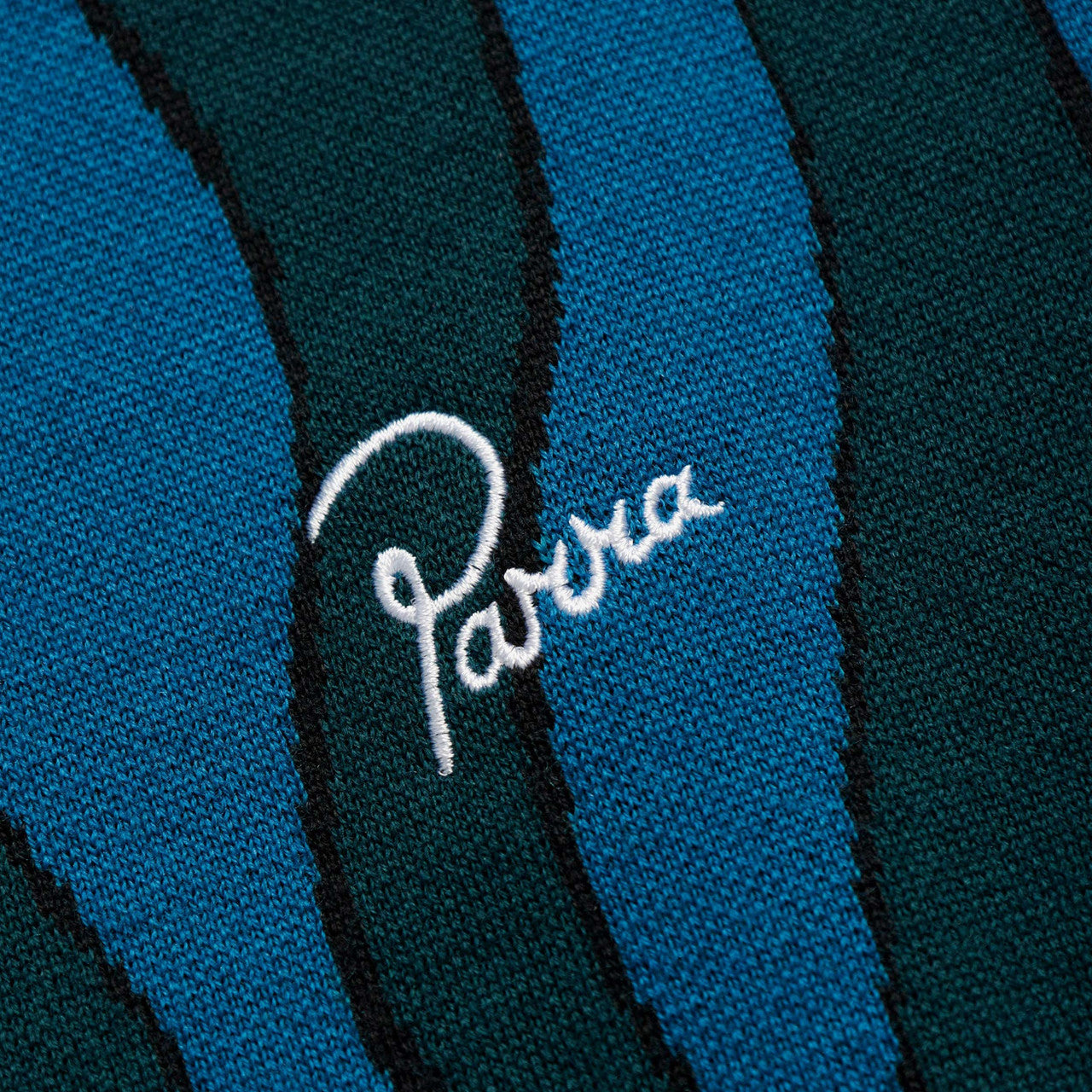 Aqua Weed Waves Knitted Polo Shirt | 49230